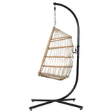 Halle Egg Swing Chair Stand Hanging Wicker Seat - Yellow
