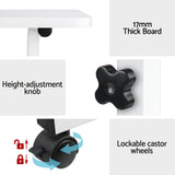 Artiss Laptop Desk Table Adjustable 60cm White