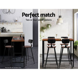 Set of 2 Assen Bar Stools Pinewood Metal - Black & Wood
