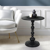 Ignatia Side Table Vintage End Round - Black