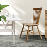 Olivia Set of 2 Dining Chairs Side Replica Kitchen Wood Furniture - Oak