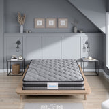 Charlotte 22cm Spring Foam Mattress Medium Firm Dark Grey - Queen