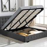 Sardon Bed & Mattress Package with 32cm Mattress - Dark Grey King