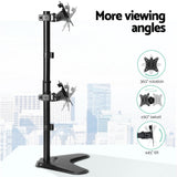 Artiss Monitor Arm Stand Dual Mount HD LED Tv Bracket Holder Freestanding