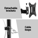 Artiss Monitor Arm Stand Dual Mount HD LED Tv Bracket Holder Freestanding