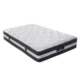 Apache Bed & Mattress Package with 30cm Mattress with Trundle Bed - Black King Single