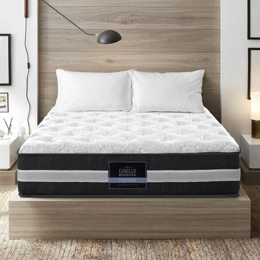 Helio 30cm Bed & Mattress Package - White Queen