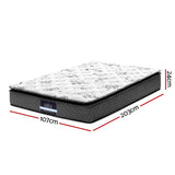 Zaire 24cm Thick Pillow Top Spring Mattress - King Single