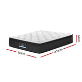 Anri 34cm Thick Belgium Knitted Fabric Euro Top Pocket Spring Mattress - Queen