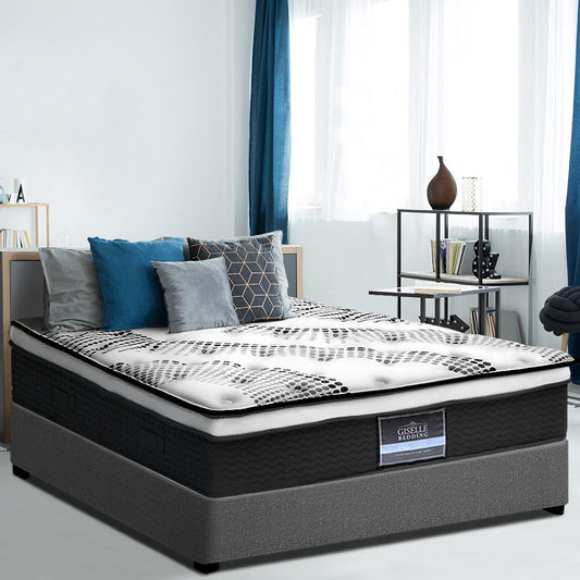 Larimar Bed & Mattress Package with 32cm Mattress - Beige Queen