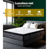 Chelsea 34cm 9-Zone Pocket Spring Latex Foam Medium Firm Euro Top Mattress - Double