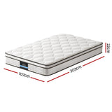 Mireya 22cm Thick Euro Top Pocket Spring Mattress - King Single