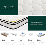 Mireya 22cm Thick Euro Top Pocket Spring Mattress - Single