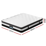 Saffira 30cm Thick Euro Top Pocket Spring Mattress - Double
