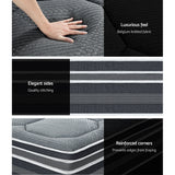 Alexa 35cm Mattress 7 Zone Dual Euro Top Pocket Spring Medium Firm - Queen
