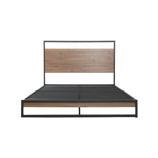 Florence Metal Bed Frame Base Platform - Black King Single