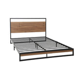 Florence Metal Bed Frame Base Platform - Black King Single
