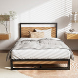 Florence Metal Bed Frame Base Platform - Black Single