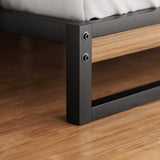 Florence Metal Bed Frame Base Platform - Black Single