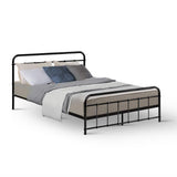 Jupiter Bed & Mattress Package - Black Double