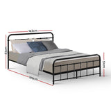 Jupiter Bed & Mattress Package - Black Double