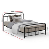 Jupiter Bed & Mattress Package with 22cm Mattress - Black King Single