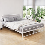 Jupiter Bed & Mattress Package with 34cm Black Mattress - White Queen