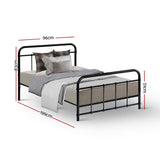 Jupiter Bed & Mattress Package with 34cm Mattress - Black Single