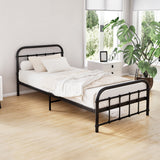 Jupiter Bed & Mattress Package with 34cm Mattress - Black King Single