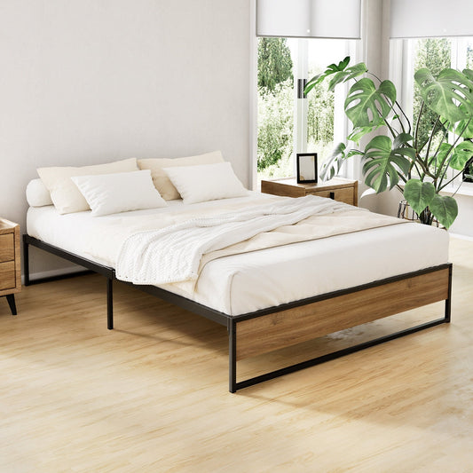 Bronzite Bed & Mattress Package - Black Double