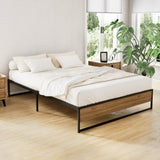 Scott Metal Bed Frame Base Foundation - Black Double