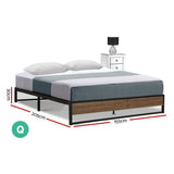 Bronzite Bed & Mattress Package with 34cm Mattress - Black Queen