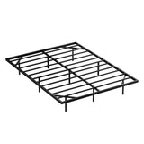 Monaco Metal Platform Bed Base with Smart LED Lights Floating Effect - Black Double