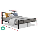 Zircon Bed & Mattress Package - Black Double