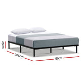 Kyanite Bed & Mattress Package with 34cm Black Mattress - Black Queen