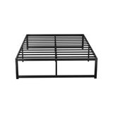 Chloe Bed Frame Metal Platform Bed Base Mattress - Black Double