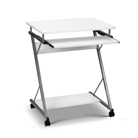 Artiss Computer Desk Keyboard Tray Shelf White 60cm