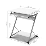 Artiss Computer Desk Keyboard Tray Shelf White 60cm