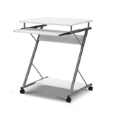 Artiss Computer Desk Keyboard Tray Shelf White 60cm