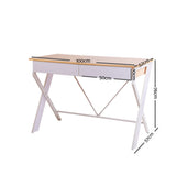 Artiss Computer Desk Drawer Oak 100cm