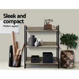 Artiss Bookshelf 3 Tiers - Noe Black And Oak