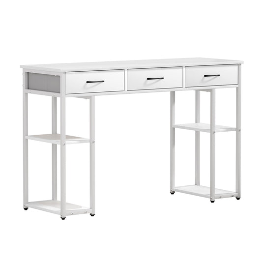 Artiss Computer Desk Drawer Shelves Study Table 120cm White