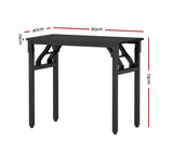 Artiss Computer Desk Foldable Black 80cm