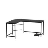 Artiss Computer Desk L-Shape CPU Stand Black 147cm