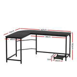 Artiss Computer Desk L-Shape CPU Stand Black 147cm