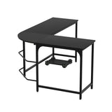 Artiss Computer Desk L-Shape CPU Stand Black 147cm