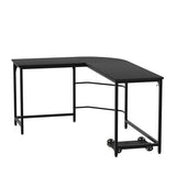 Artiss Computer Desk L-Shape CPU Stand Black 147cm