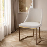 Isobel Set of 2 Dining Chairs Linen Fabric -  Beige