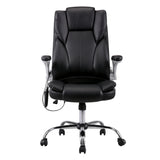 Artiss 8 Point Massage Office Chair Pu Leather Black