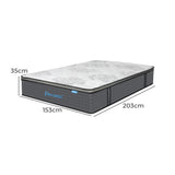 Ysabel 35cm Spring Mattress Bed Pocket Egg - Queen